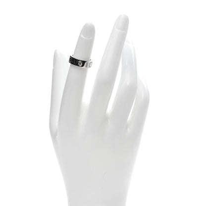 Cartier 18K White Gold 3 Diamond 5.5mm LOVE Ring 46 3.75 2 of 5