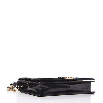 Chanel Patent Calfskin Quilted Boy Clutch With Removable Chain Black 4 of 7