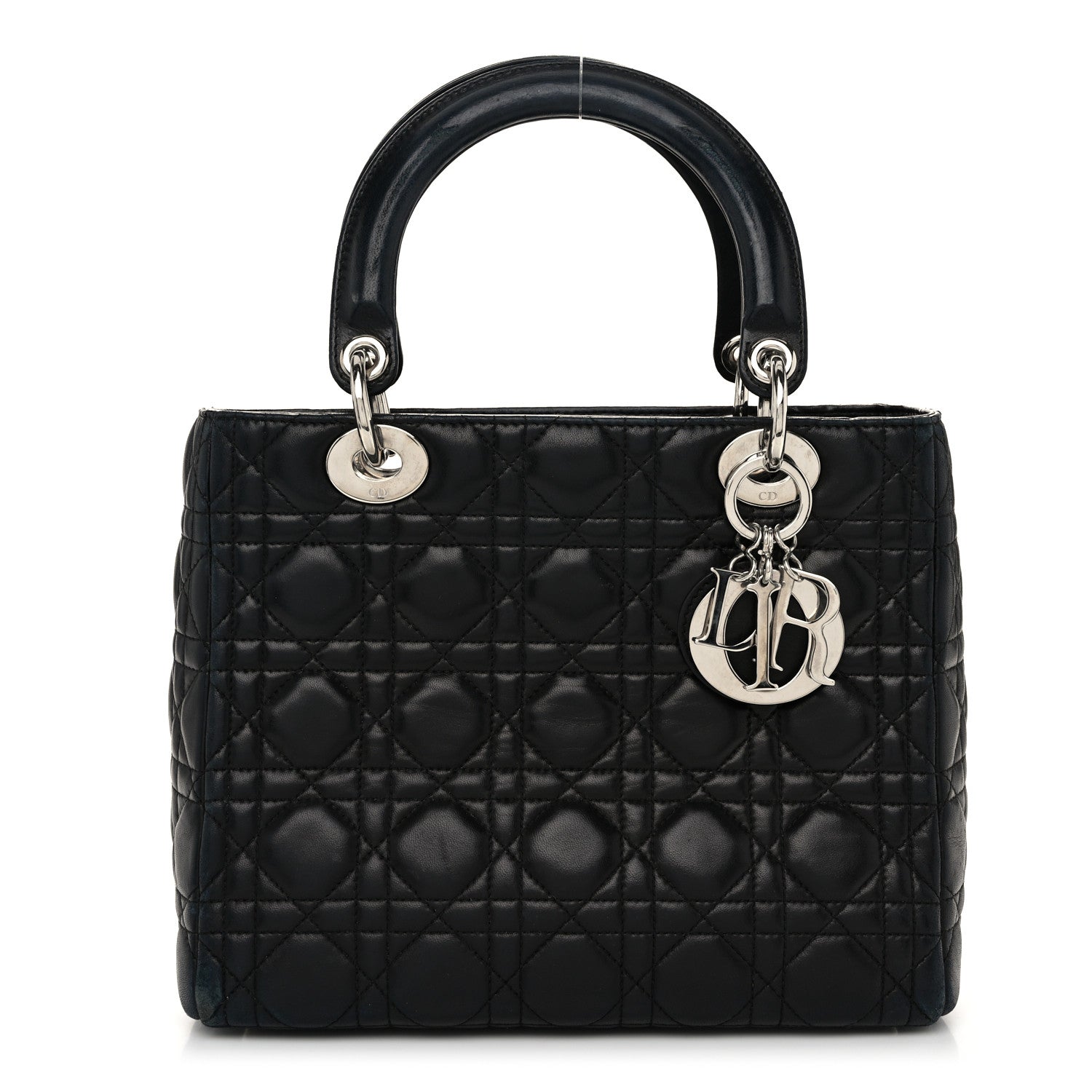 Christian Dior Lambskin Cannage Medium Lady Dior Black 1 of 16
