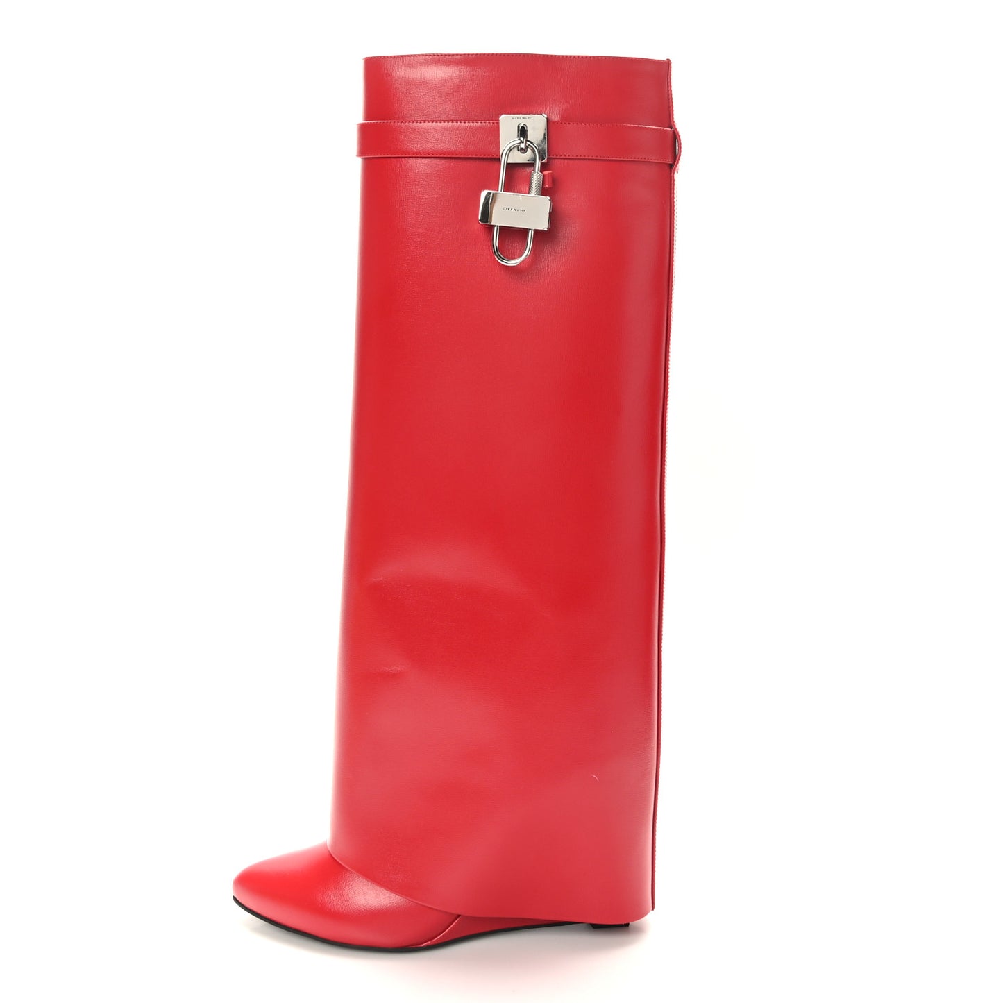 Calfskin Shark Lock Pant Boots 41 Red