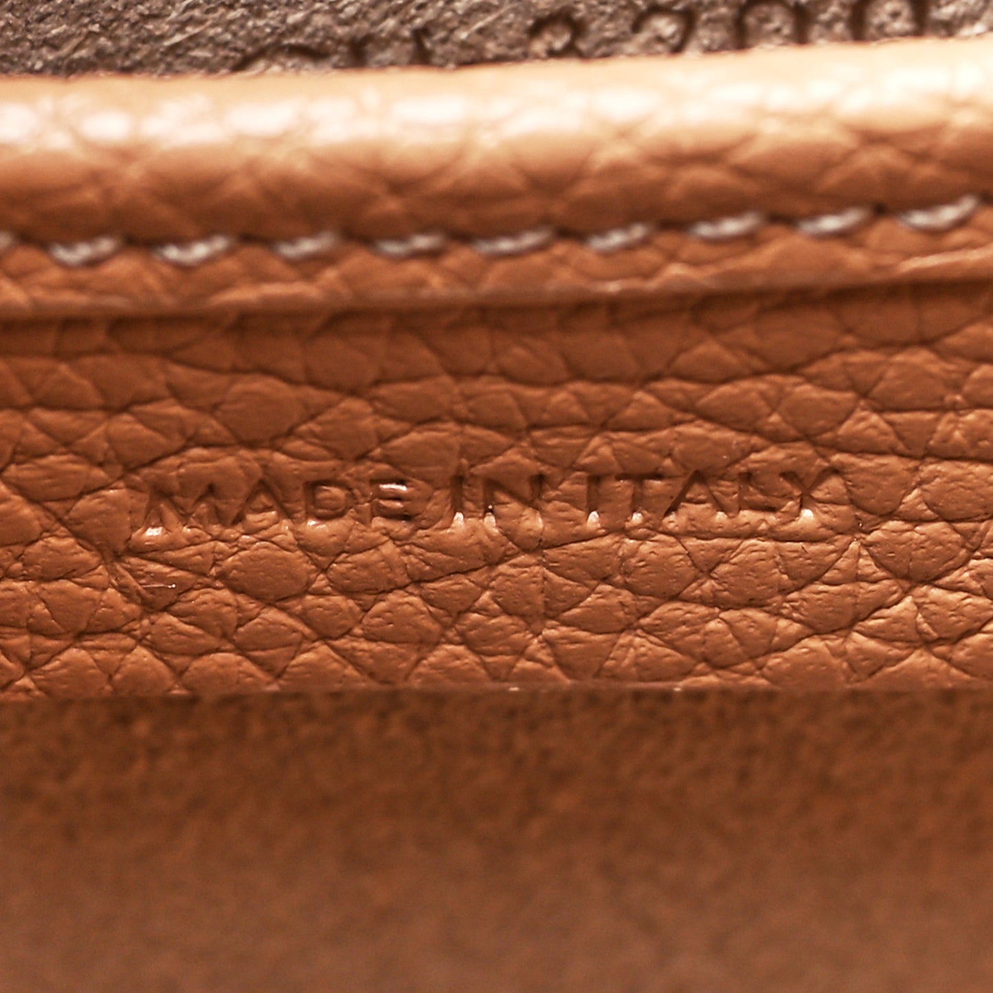 Drummed Calfskin Nano Luggage Desert Rose