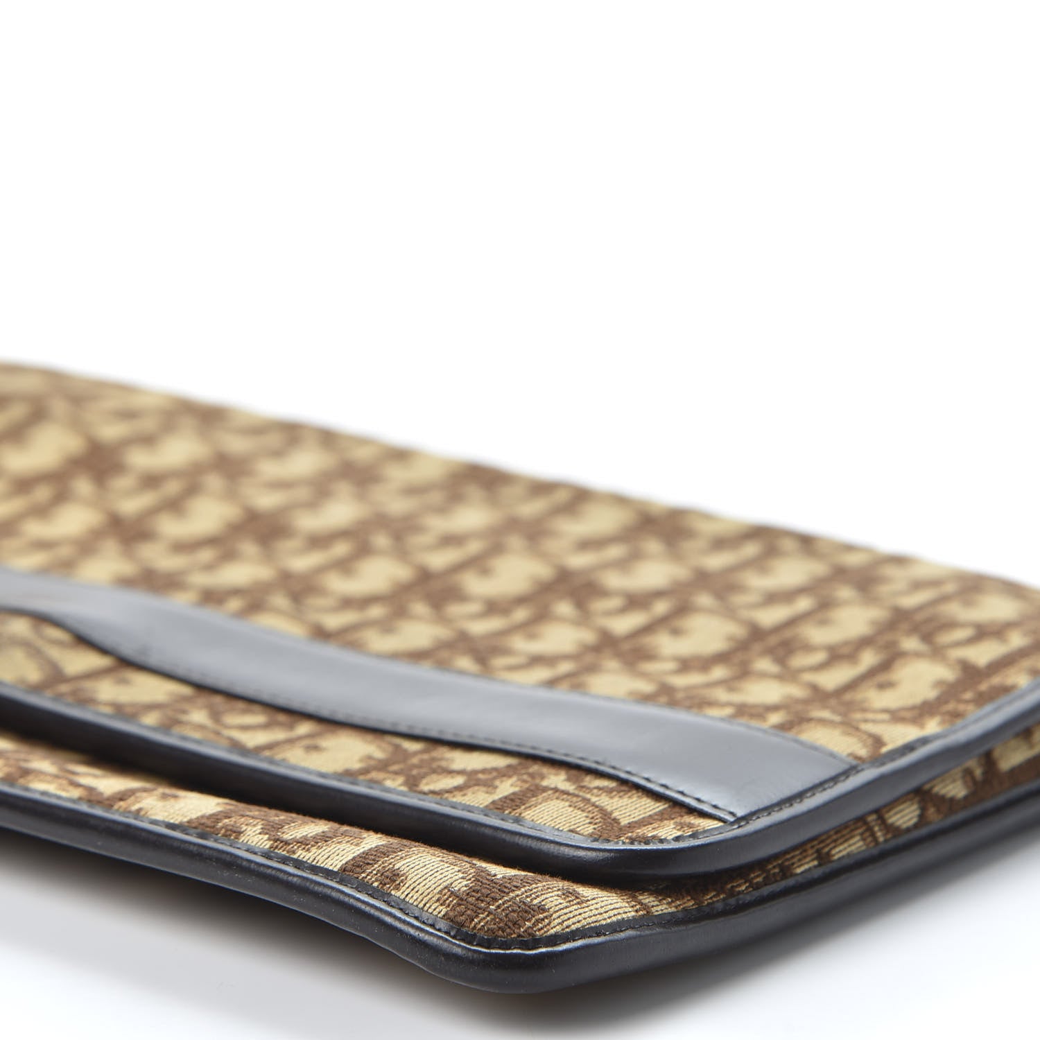 Christian Dior Monogram Flap Clutch Brown 6 of 8