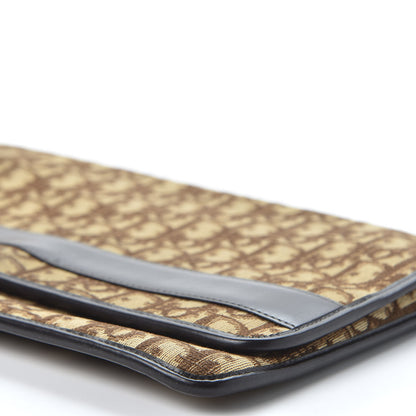 Christian Dior Monogram Flap Clutch Brown 6 of 8