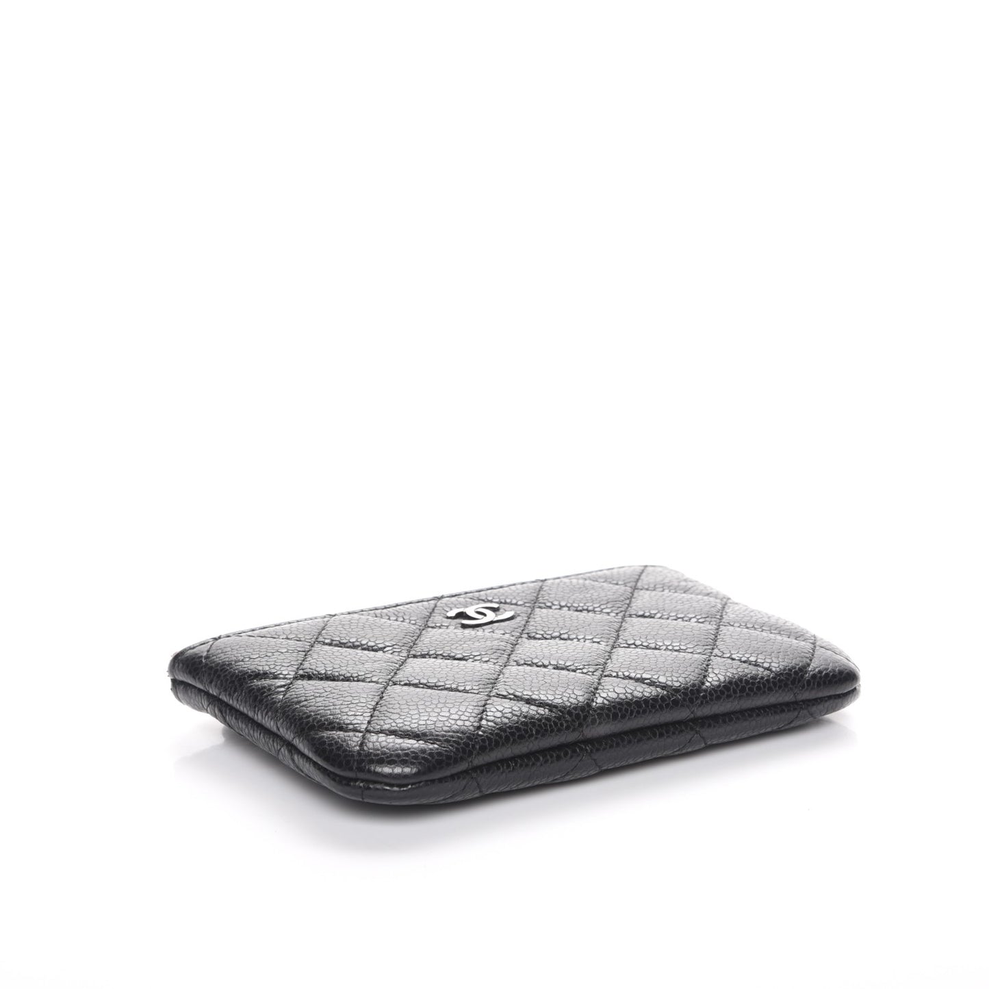 Caviar Quilted Small Cosmetic Case Black