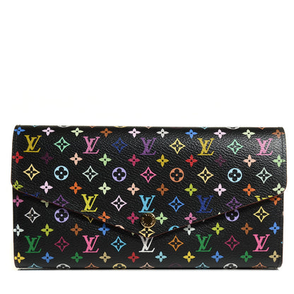 Louis Vuitton Monogram Multicolor Sarah Wallet NM Black Grenade 1 of 8