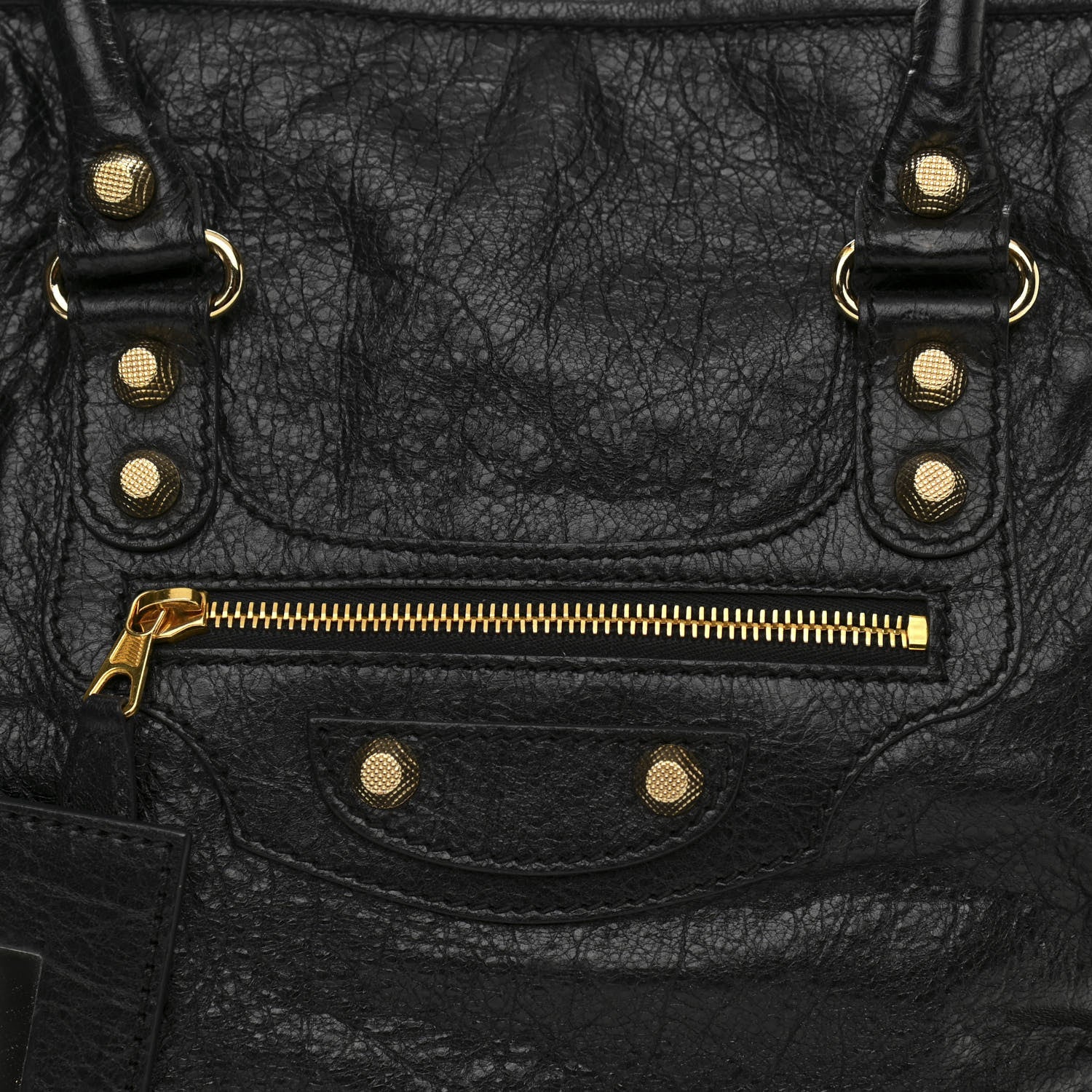 Balenciaga Agneau Giant 12 Gold Hardware S Sunday Tote Black 8 of 10