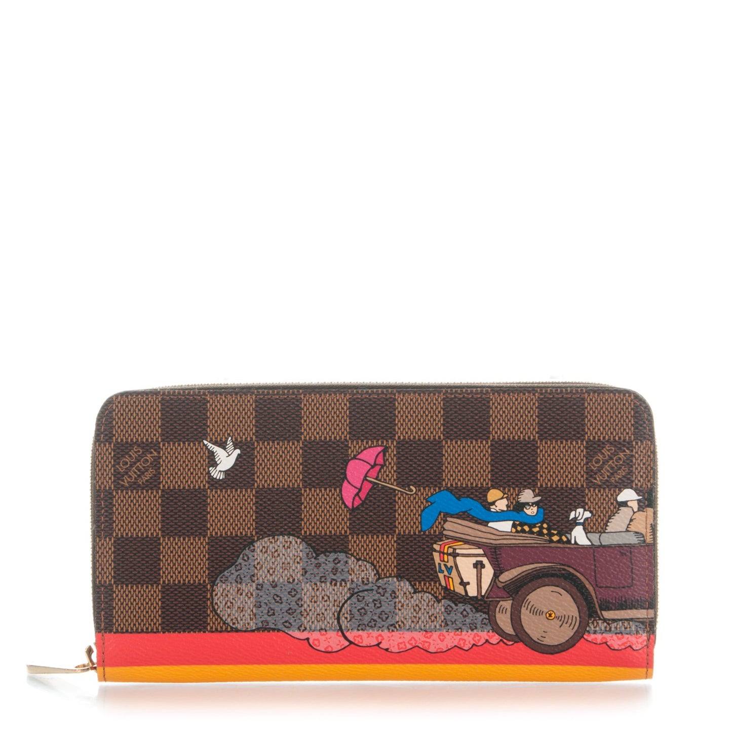 Damier Ebene 2015 Christmas Animation Zippy Wallet Poppy