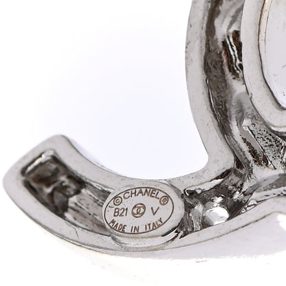 Chanel Crystal CC Starfall Earrings Silver 4 of 4