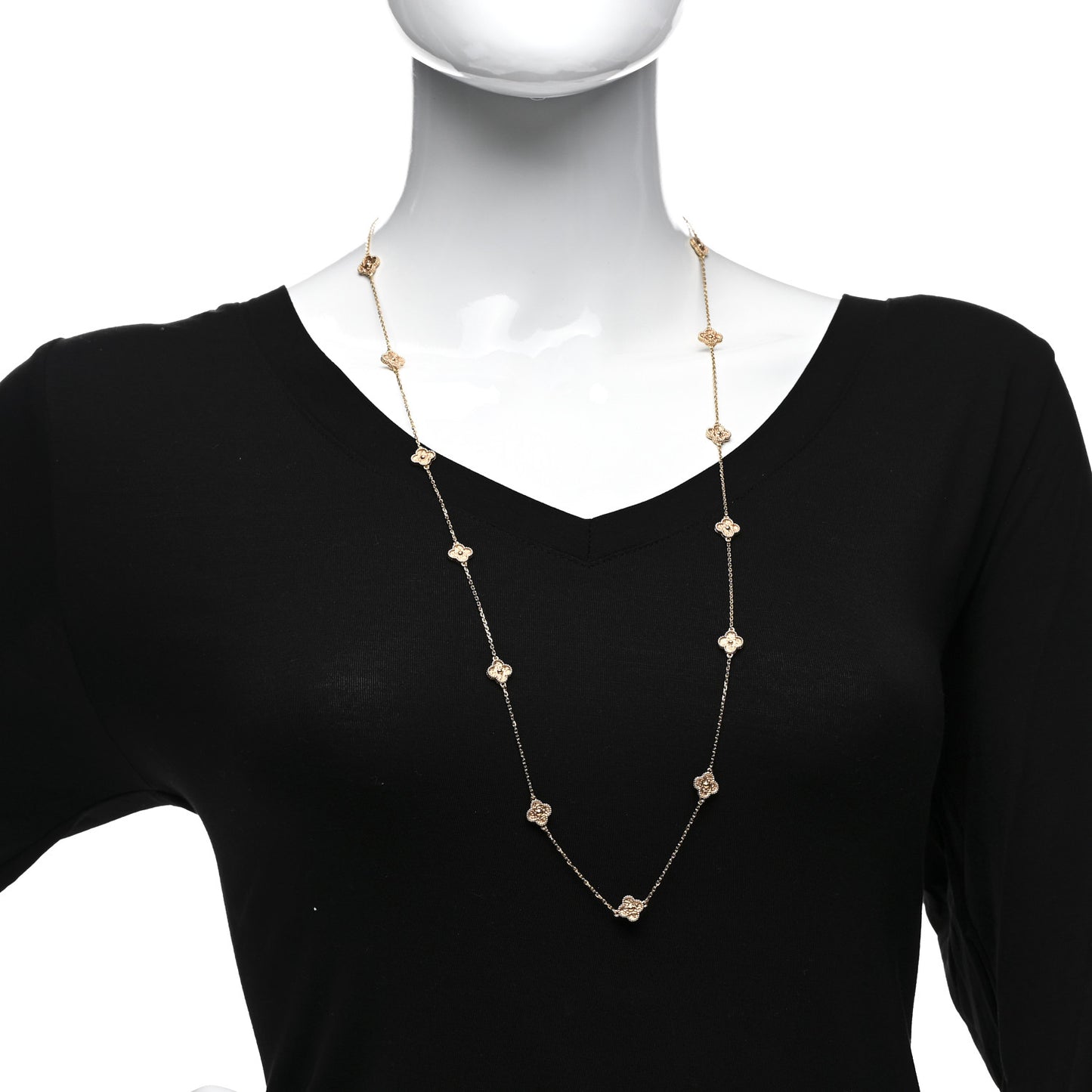 18K Rose Gold 16 Motifs Sweet Alhambra Necklace