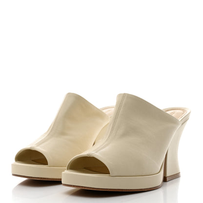 Bottega Veneta Nappa Stack Mule Sandals 37 Sea Salt 3 of 7