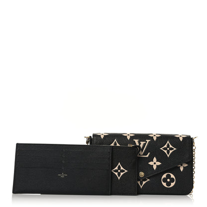 Louis Vuitton Empreinte Monogram Giant Felicie Pochette Black Beige 2 of 10