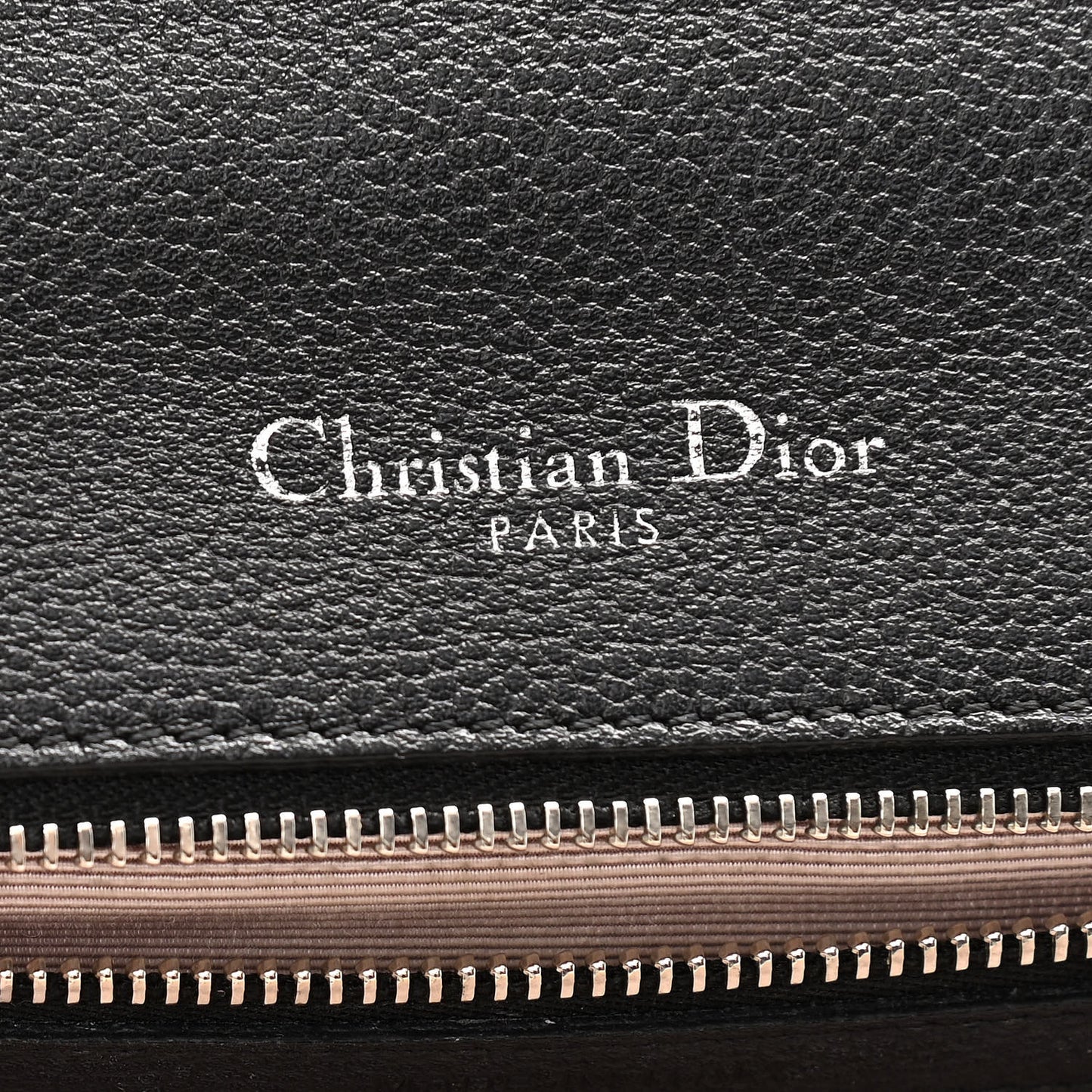 Grained Calfskin Medium Diorama Flap Bag Black