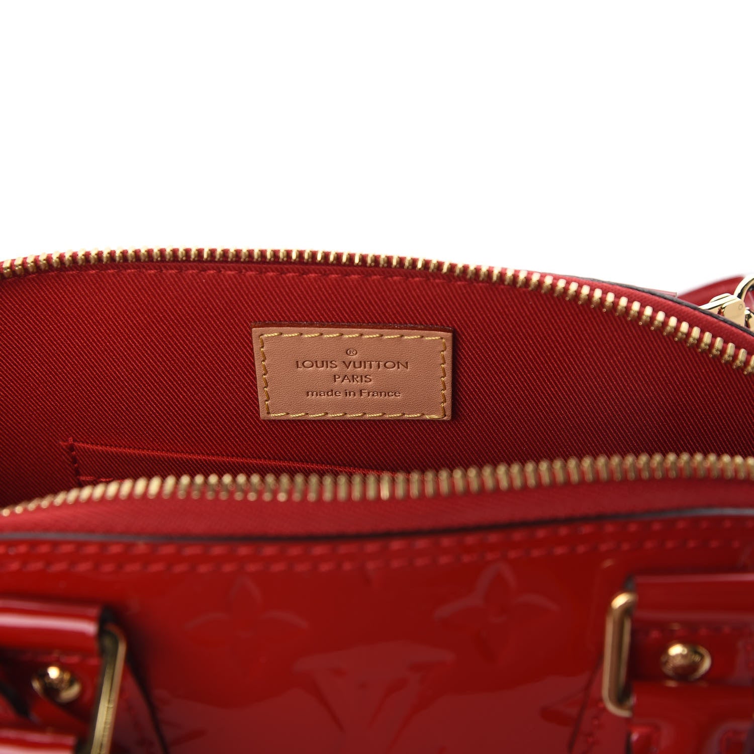 Louis Vuitton Vernis Alma BB Cherry 9 of 11