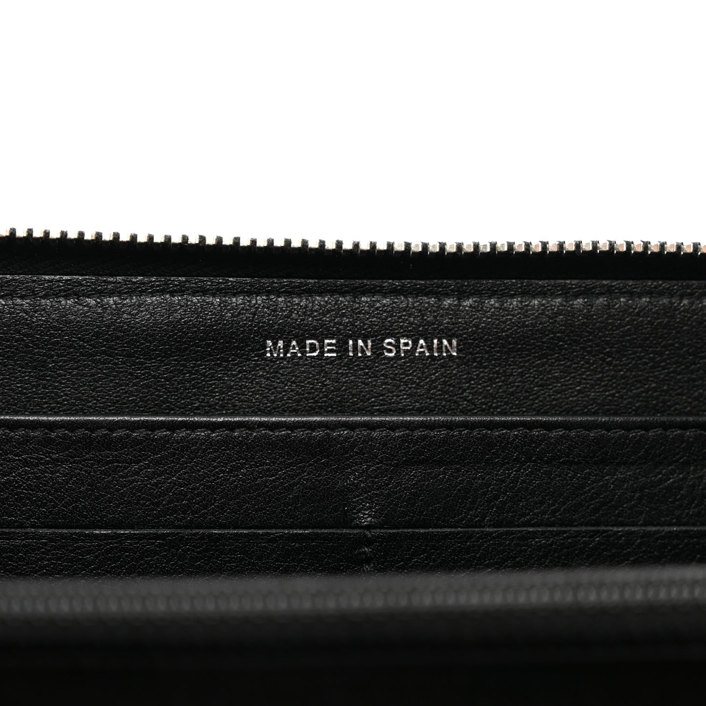 Patent Quilted Brilliant Zip Around Wallet Black
