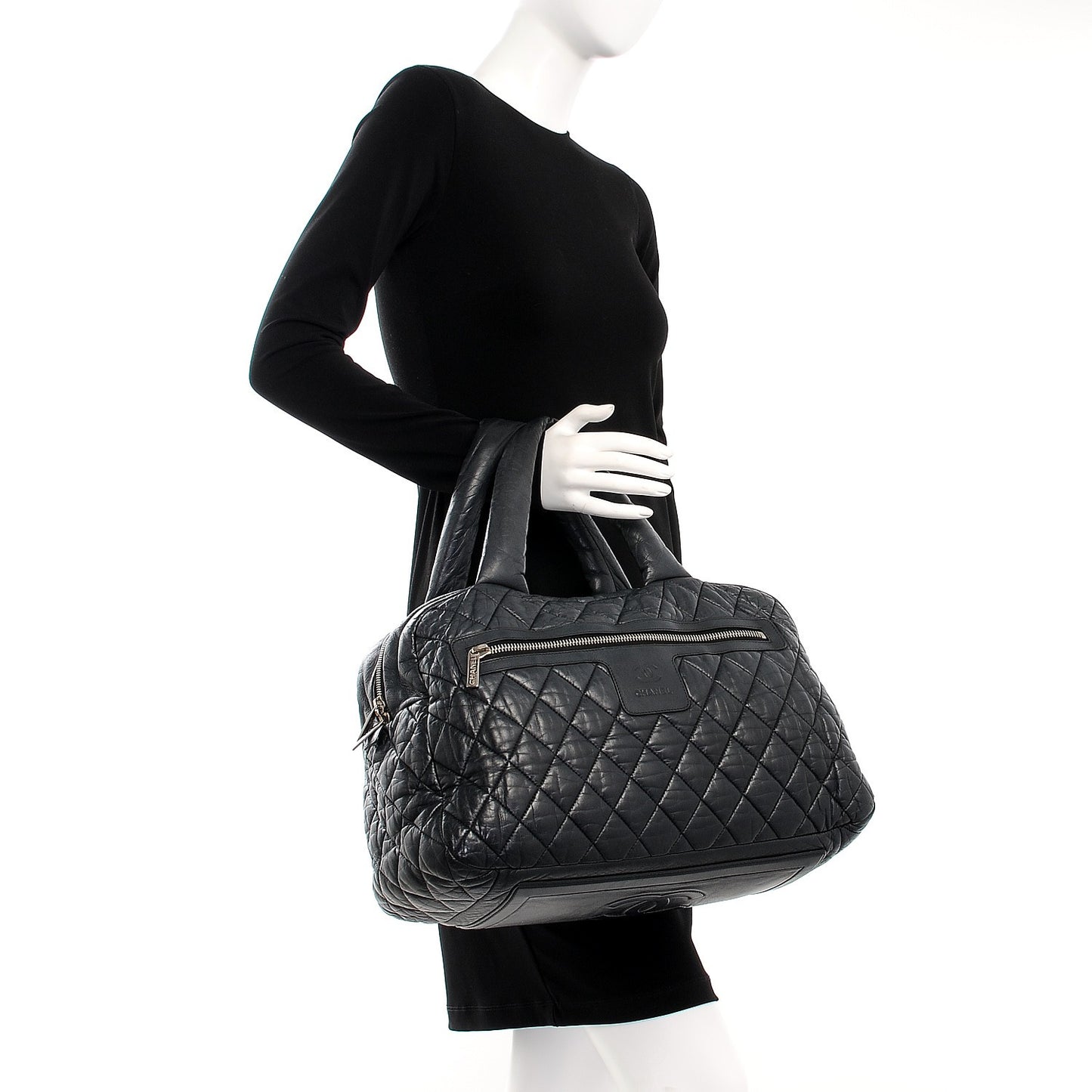 Lambskin Coco Cocoon Bowler Black