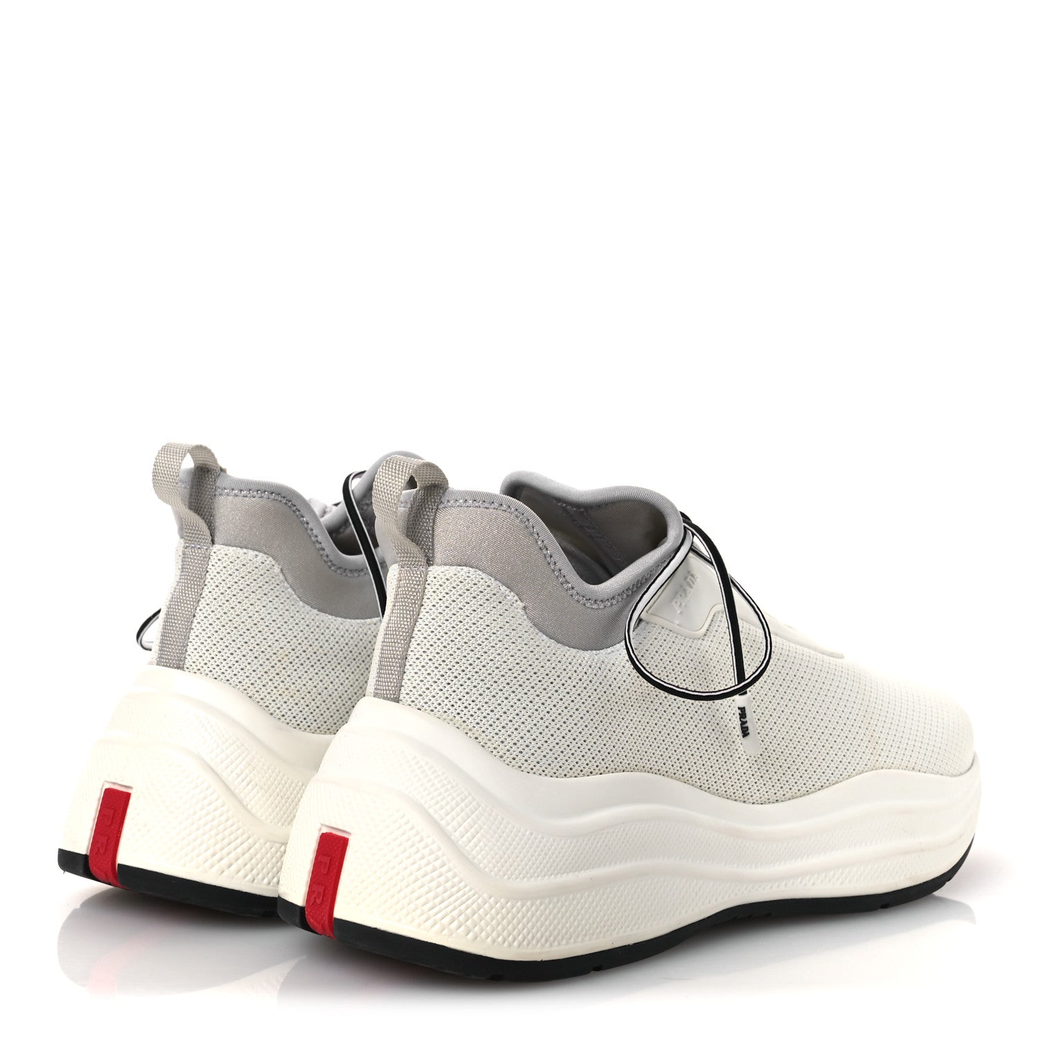 Prada Mesh Neoprene America's Cup 45mm Womens Sneakers 37.5 White Alluminio 5 of 11
