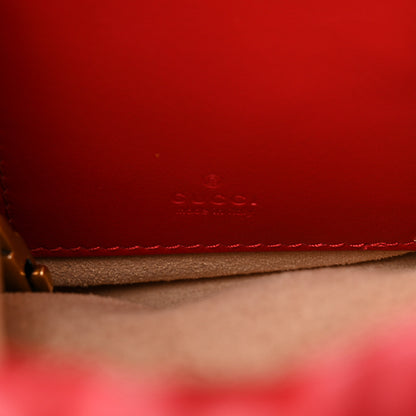 Gucci Calfskin Matelasse Mini GG Marmont 2.0 Bucket Bag Hibiscus Red 6 of 11