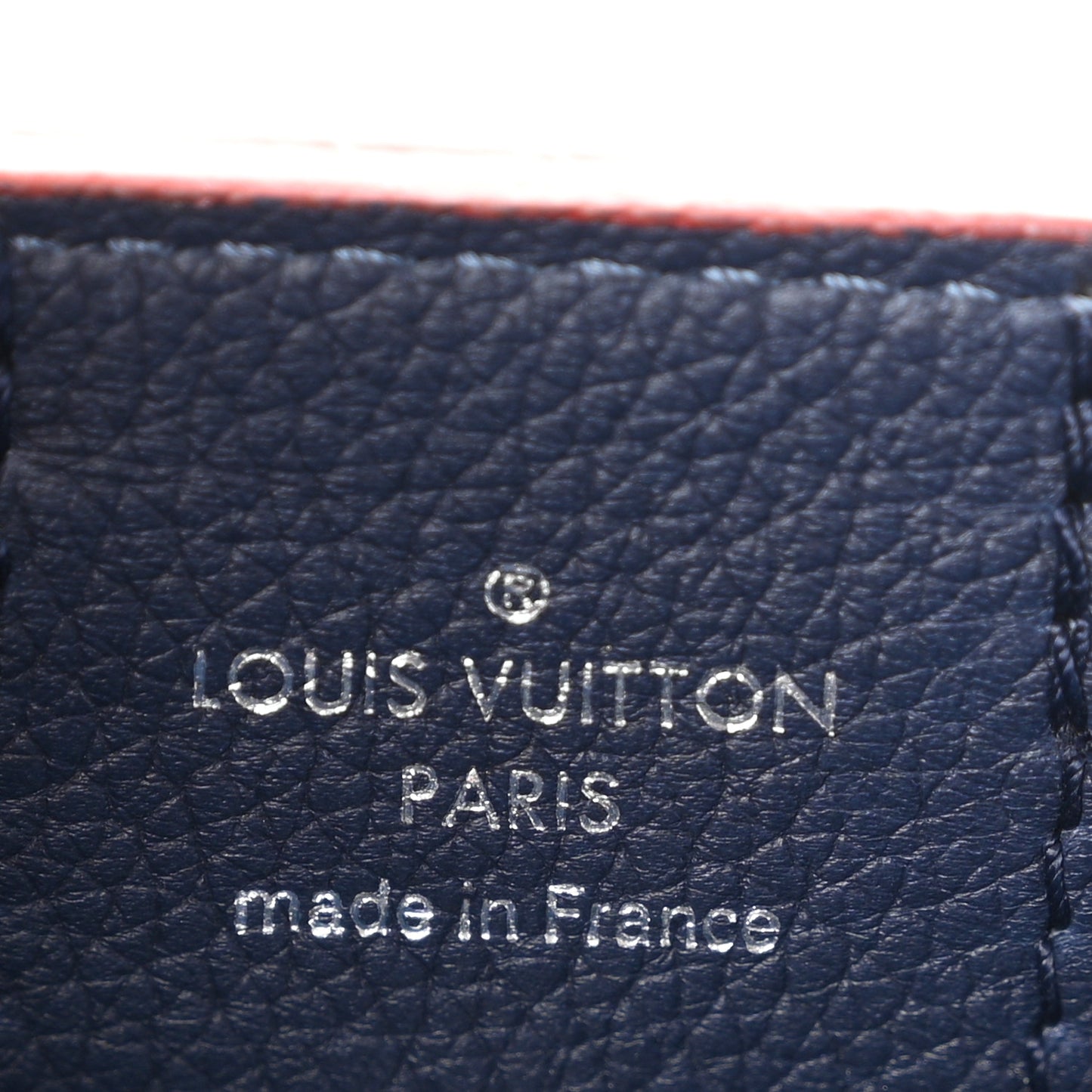 Calfskin Lockme Go Tote Marine Rouge