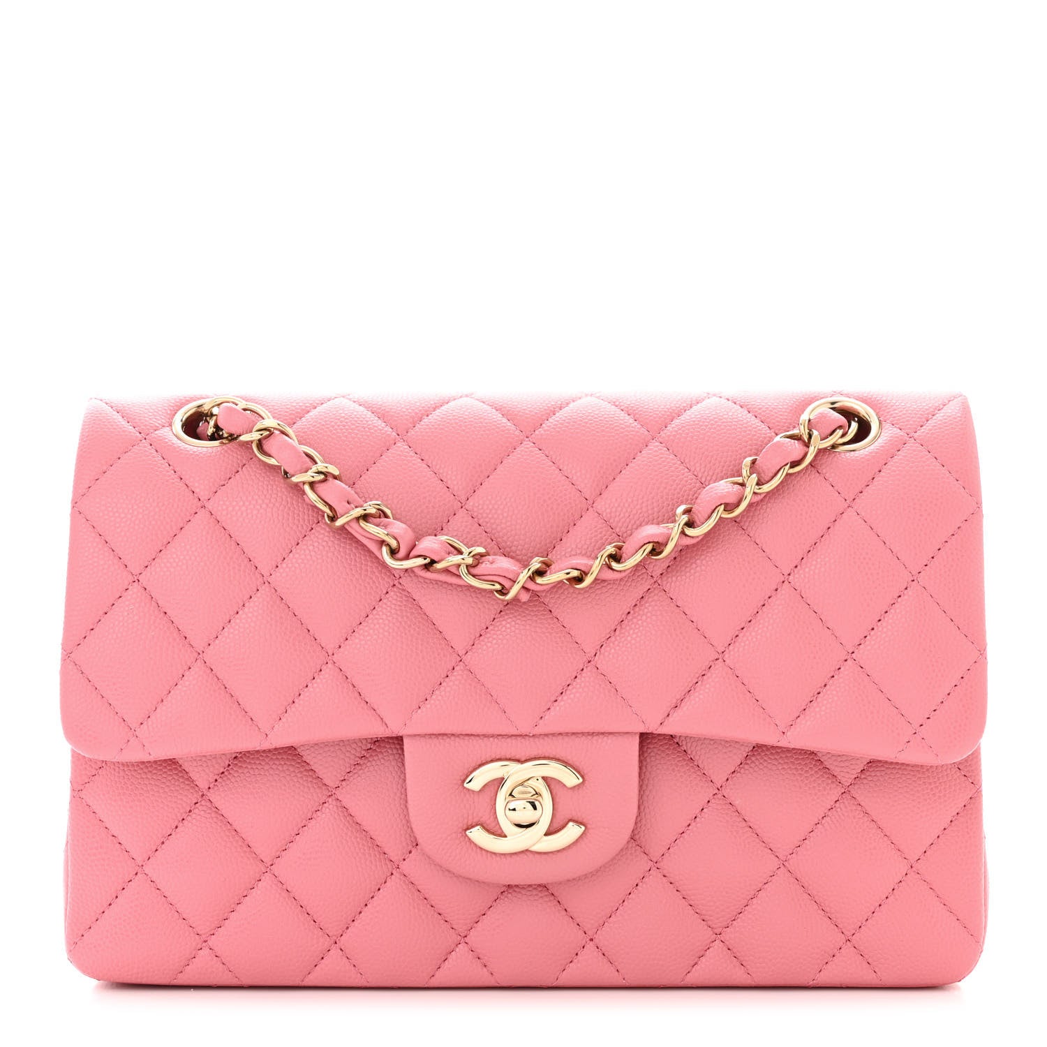 Chanel Caviar Quilted Small Double Flap Pink 1 of 11