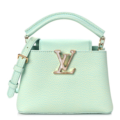 Louis Vuitton Taurillon Summer Stardust Mini Capucines Vert D'eau 1 of 9
