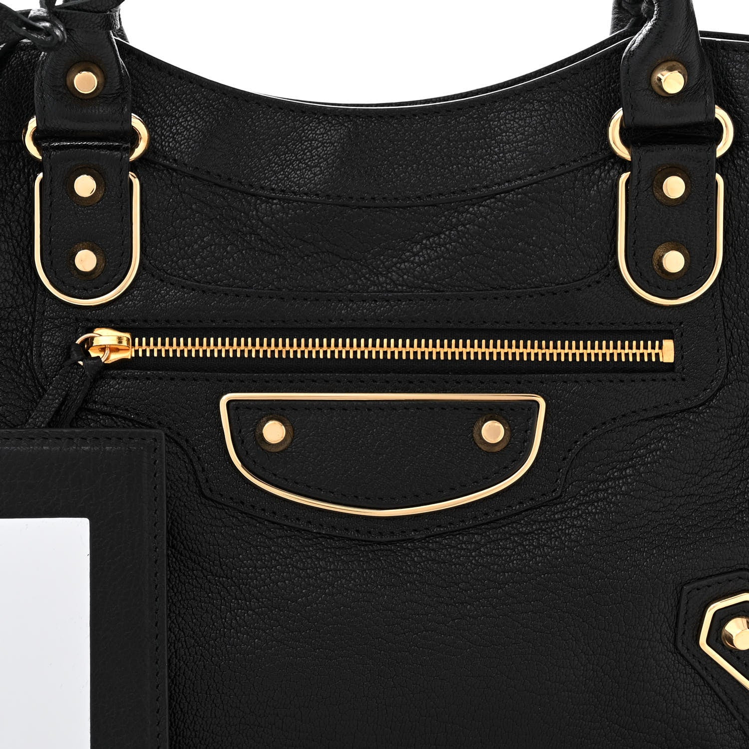 Balenciaga Chevre Gold Metallic Edge Hardware Town Black 8 of 10