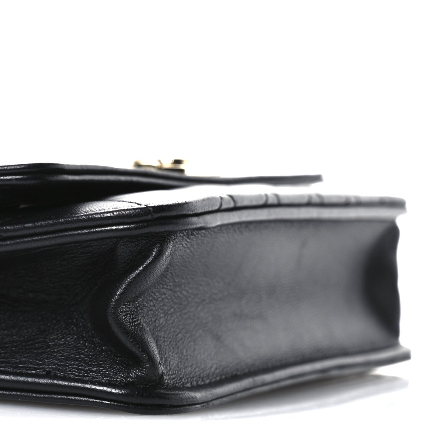 Lambskin Quilted Boy Wallet On Chain WOC Black
