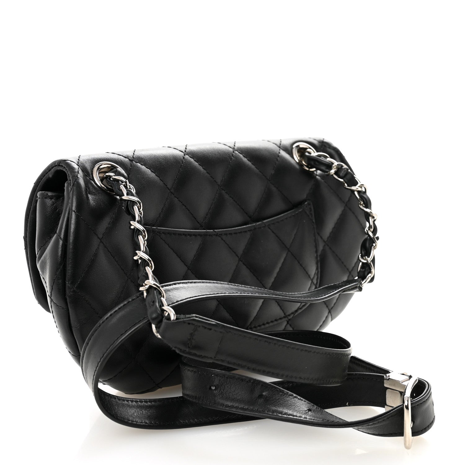 Chanel Calfskin Quilted CC Uniform Flap Belt Bag Black 3 of 13