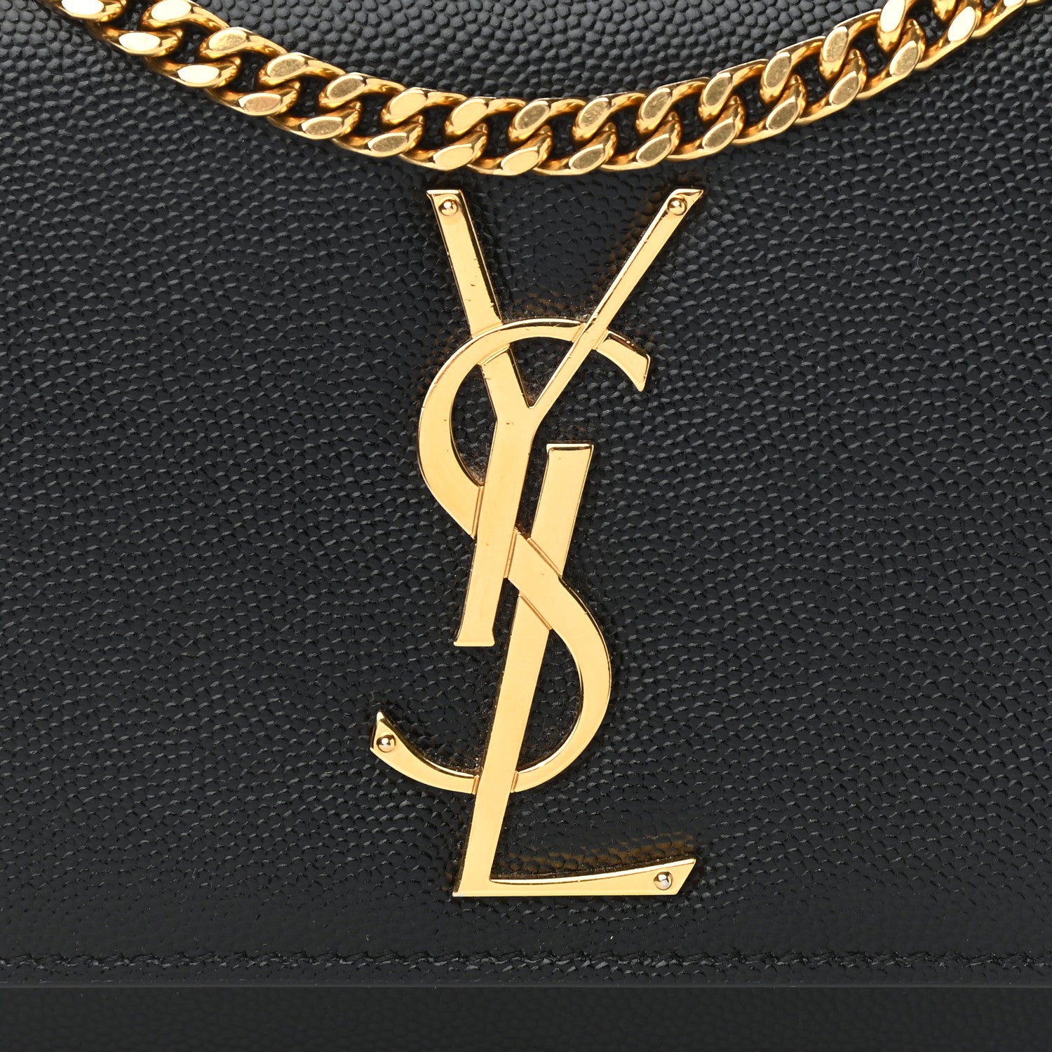 Saint Laurent Grain De Poudre Small Monogram Kate Satchel Black 8 of 11
