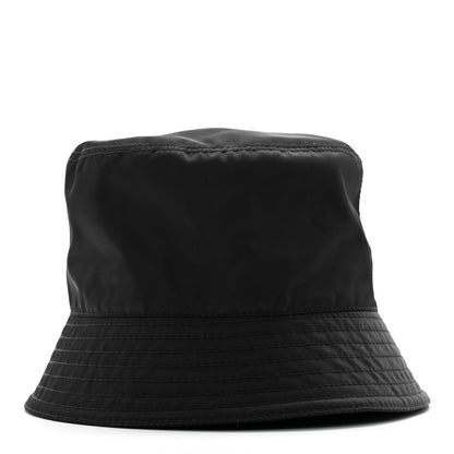 Prada Re-Nylon Metal Triangle Logo Womens Bucket Hat M Black 6 of 10