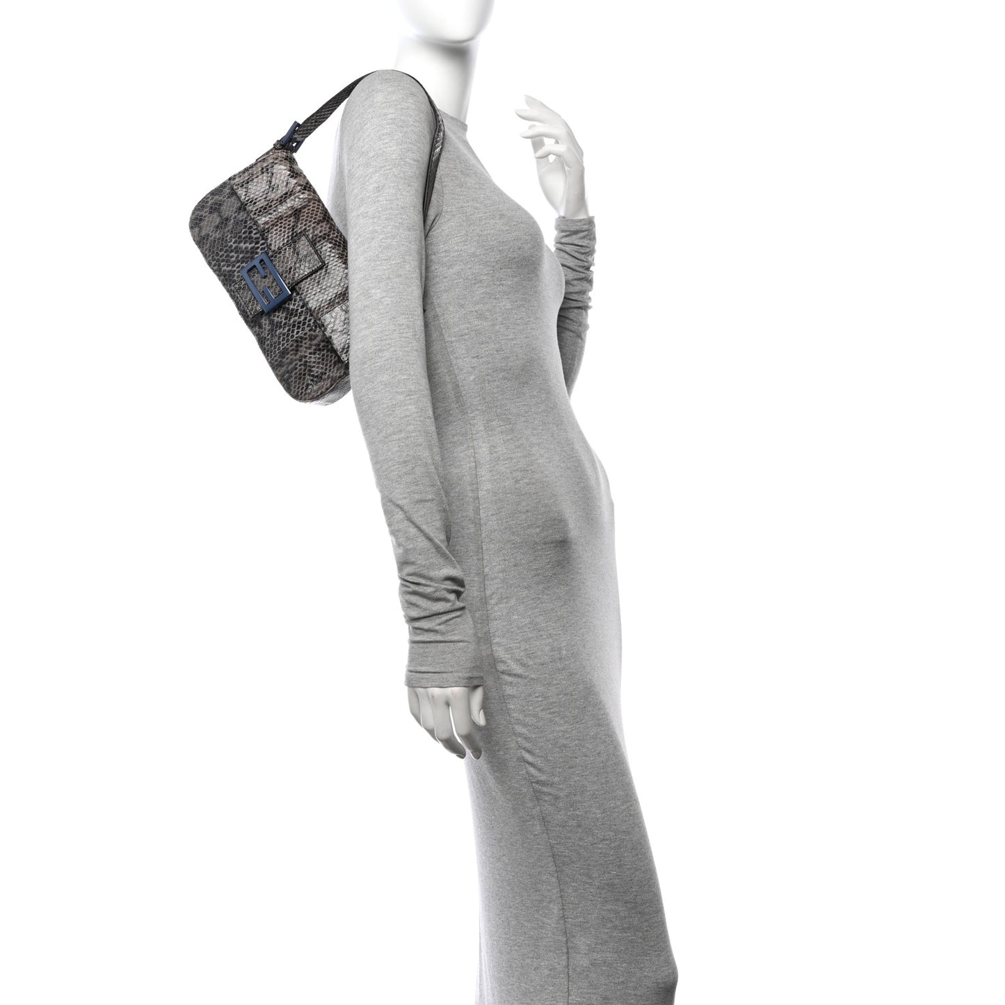 Snakeskin Baguette Grey