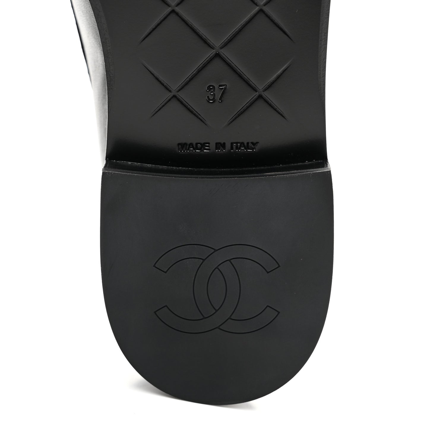 Lambskin Quilted CC Turnlock Loafers 37 Black