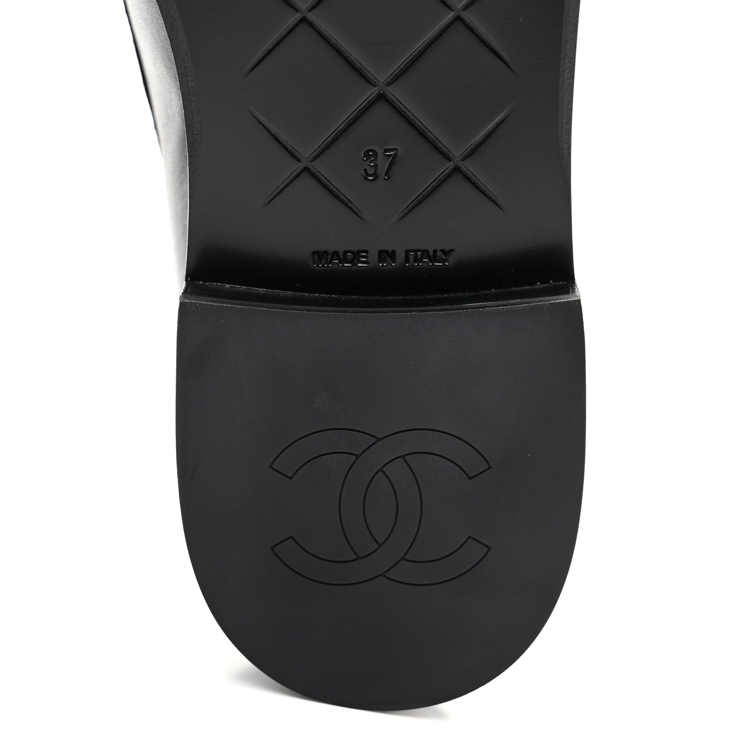 Chanel Lambskin Quilted CC Turnlock Loafers 37 Black 9 of 10