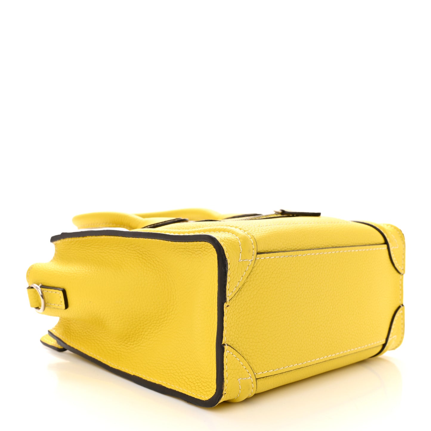 Drummed Calfskin Nano Luggage Citron