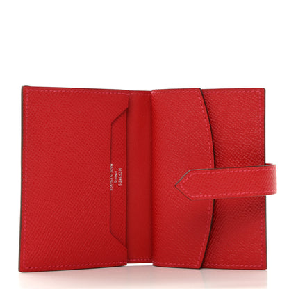 Hermes Epsom Mini Bearn Wallet Rouge Casaque 5 of 8