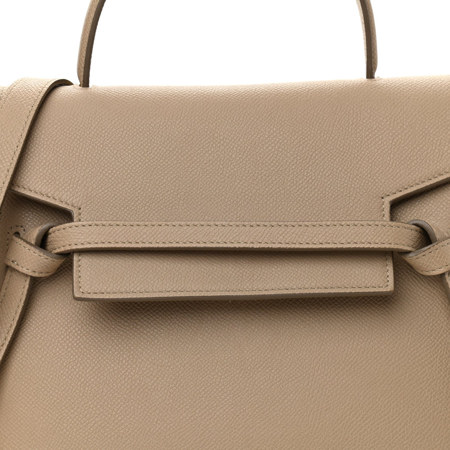 Grained Calfskin Micro Belt Bag Light Taupe