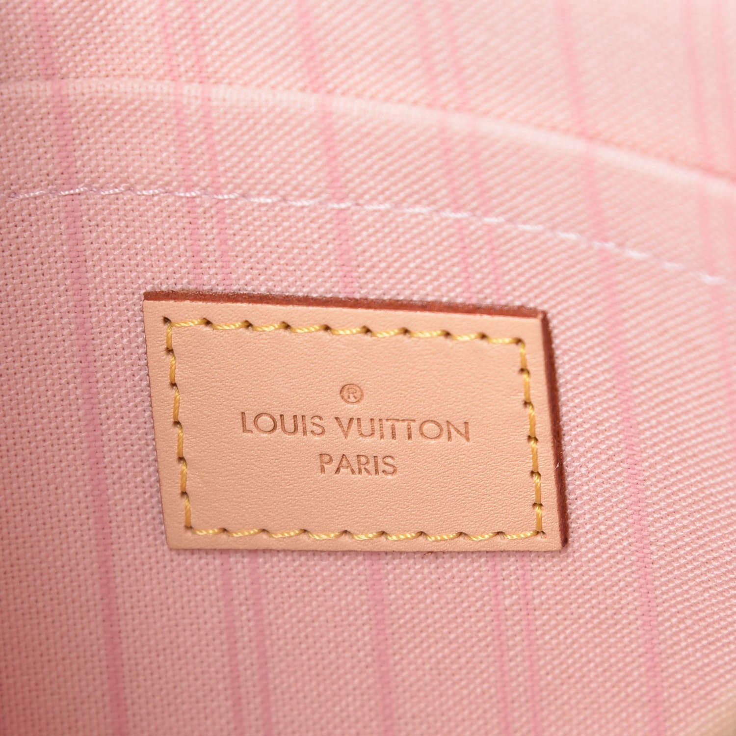 Louis Vuitton Damier Azur Neverfull MM GM Pochette Rose Ballerine 6 of 9