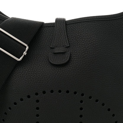 Hermes Taurillon Clemence Evelyne III PM Black 8 of 11