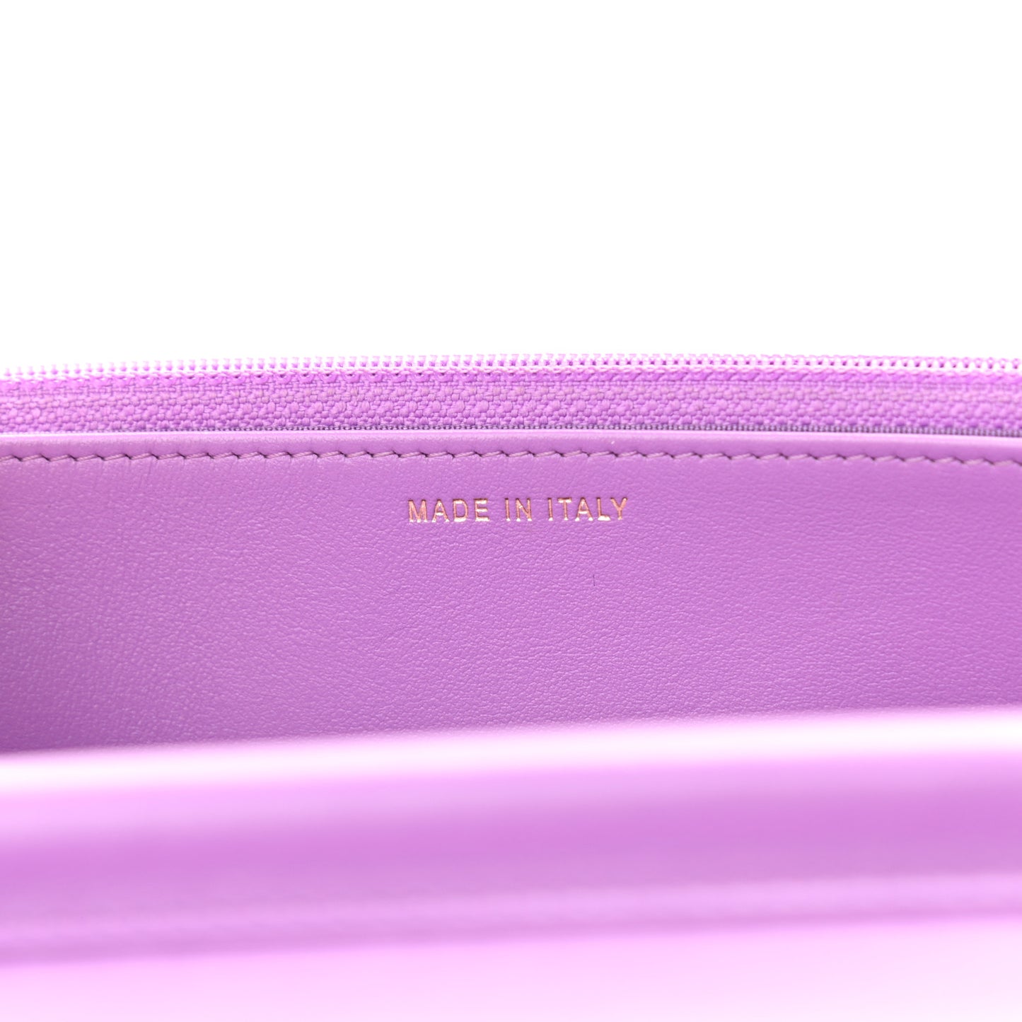 Caviar Quilted Boy Wallet On Chain WOC Purple