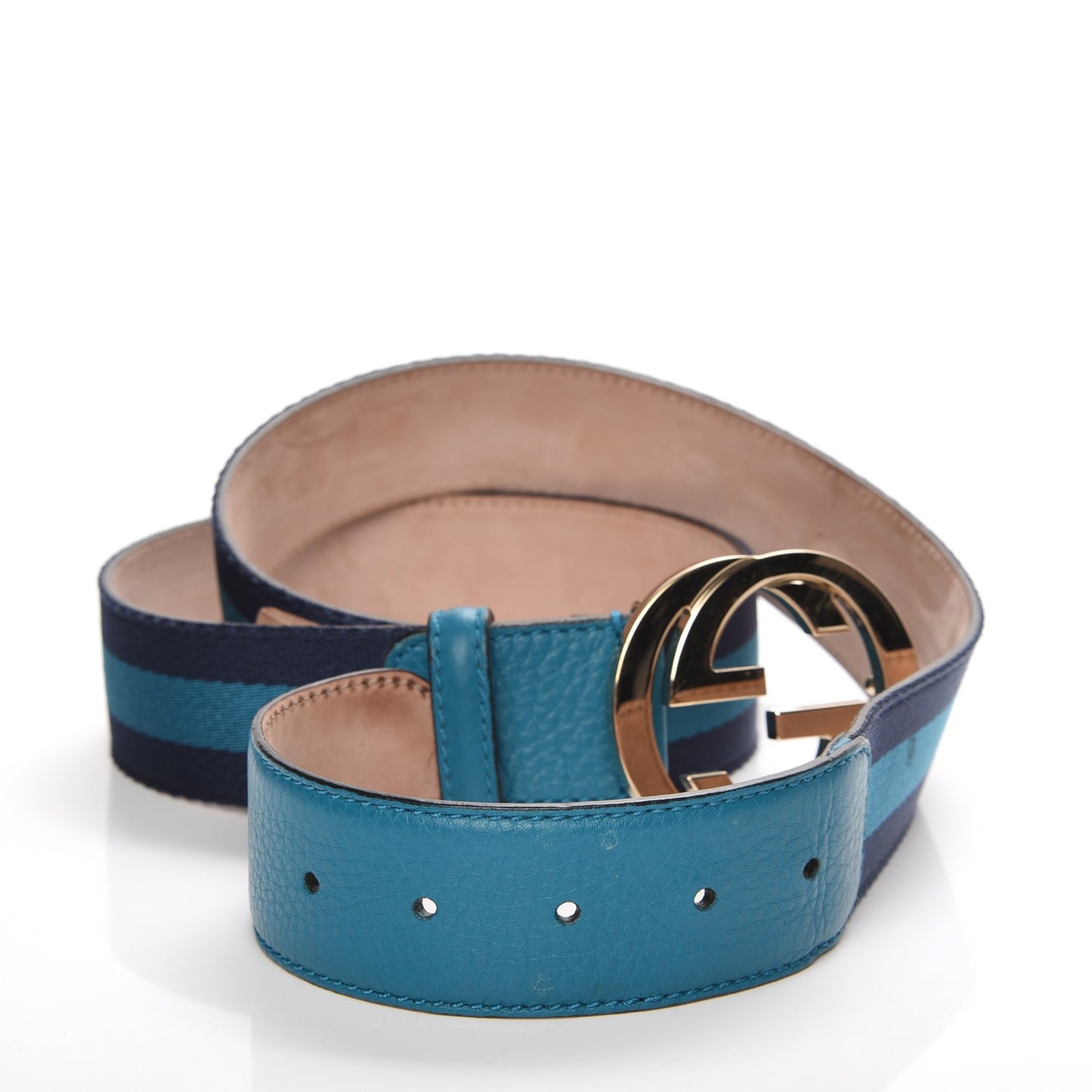 Web Interlocking GG Belt 100 40 Navy Light Blue