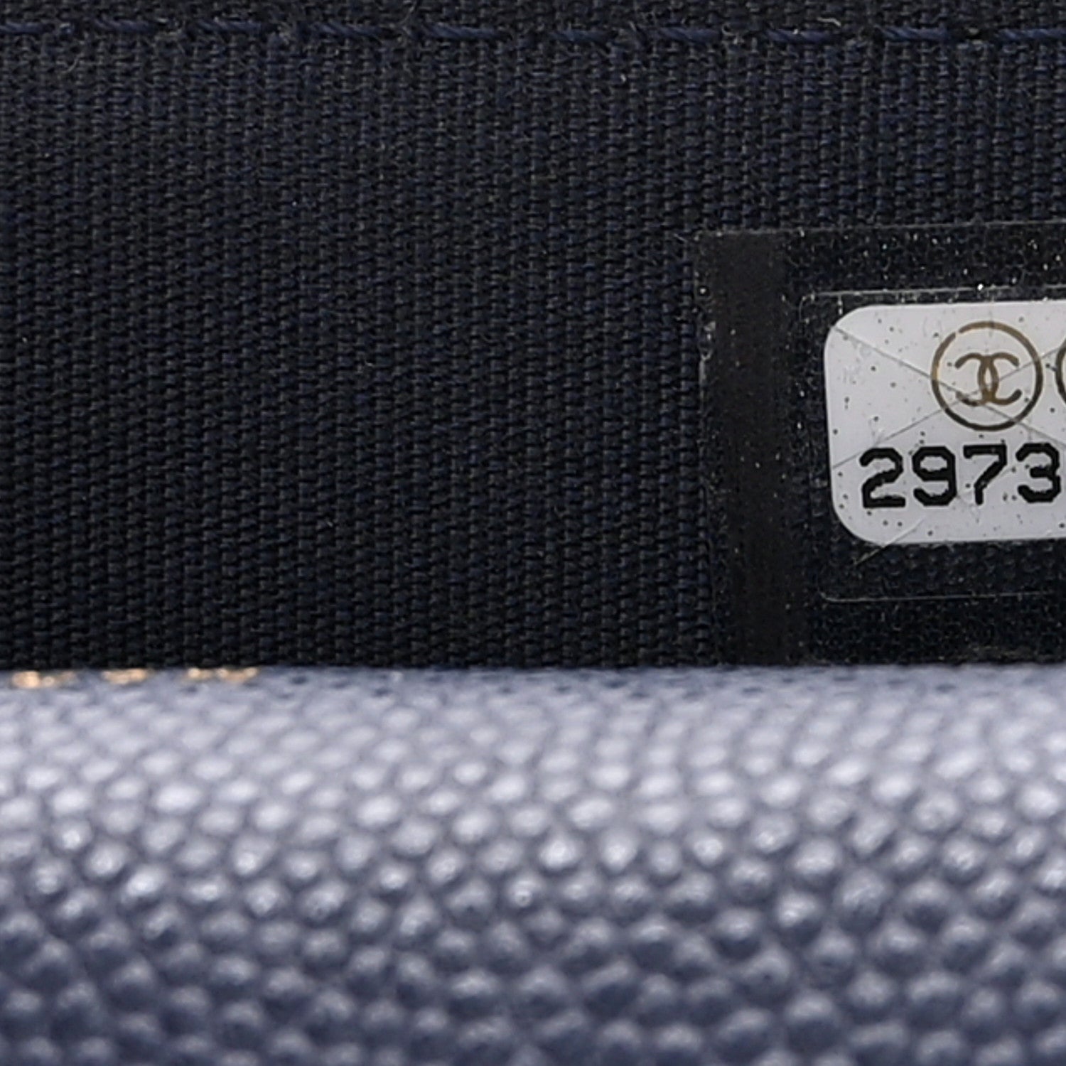 Chanel Caviar Quilted Chain Handle Round Phone Holder Dark Blue 9 of 12