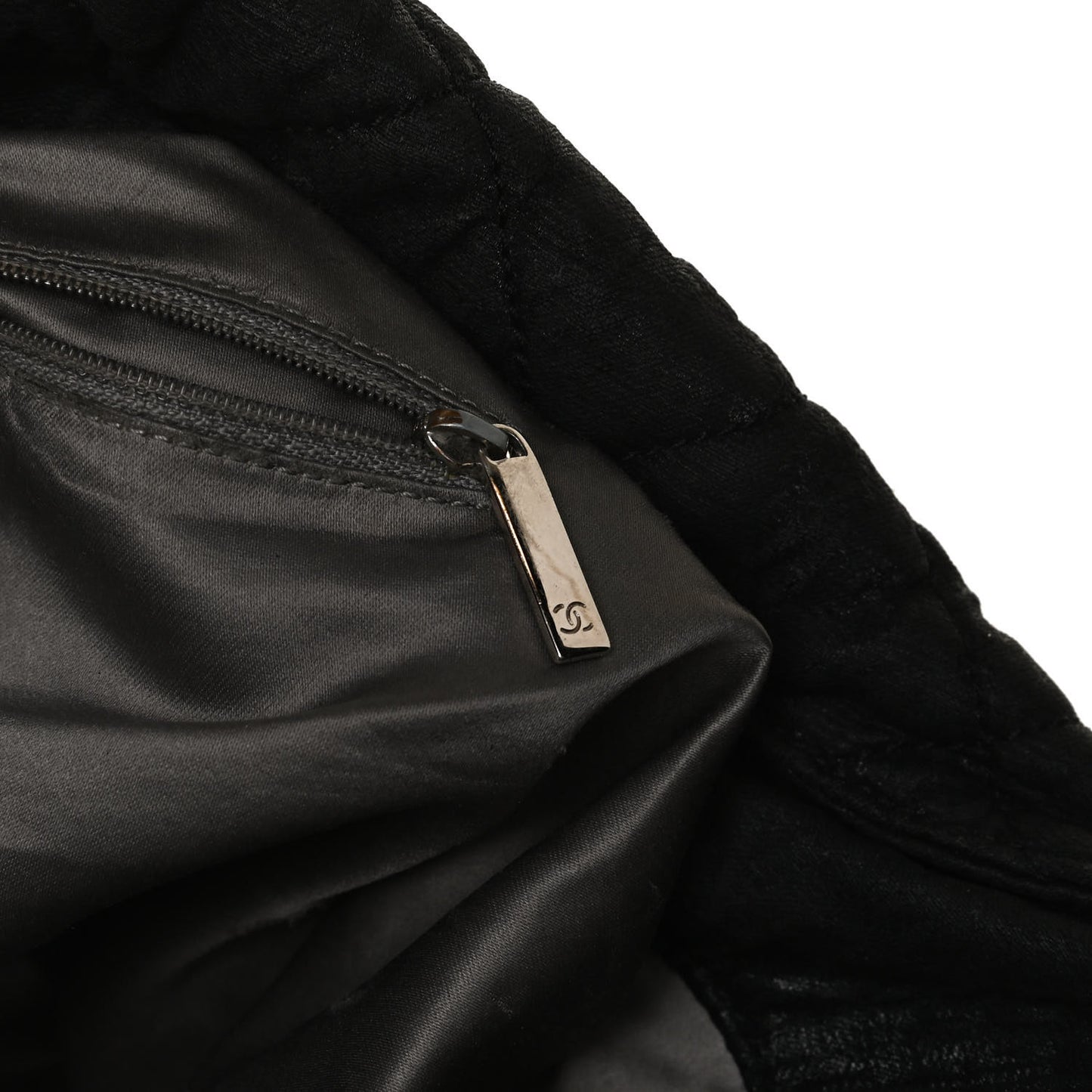 Crinkled Coated Canvas Le Marais Hobo Black