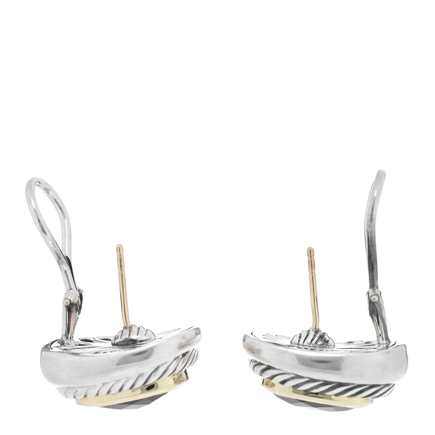 Sterling Silver 14K Yellow Gold Pink Tourmaline Albion Earrings