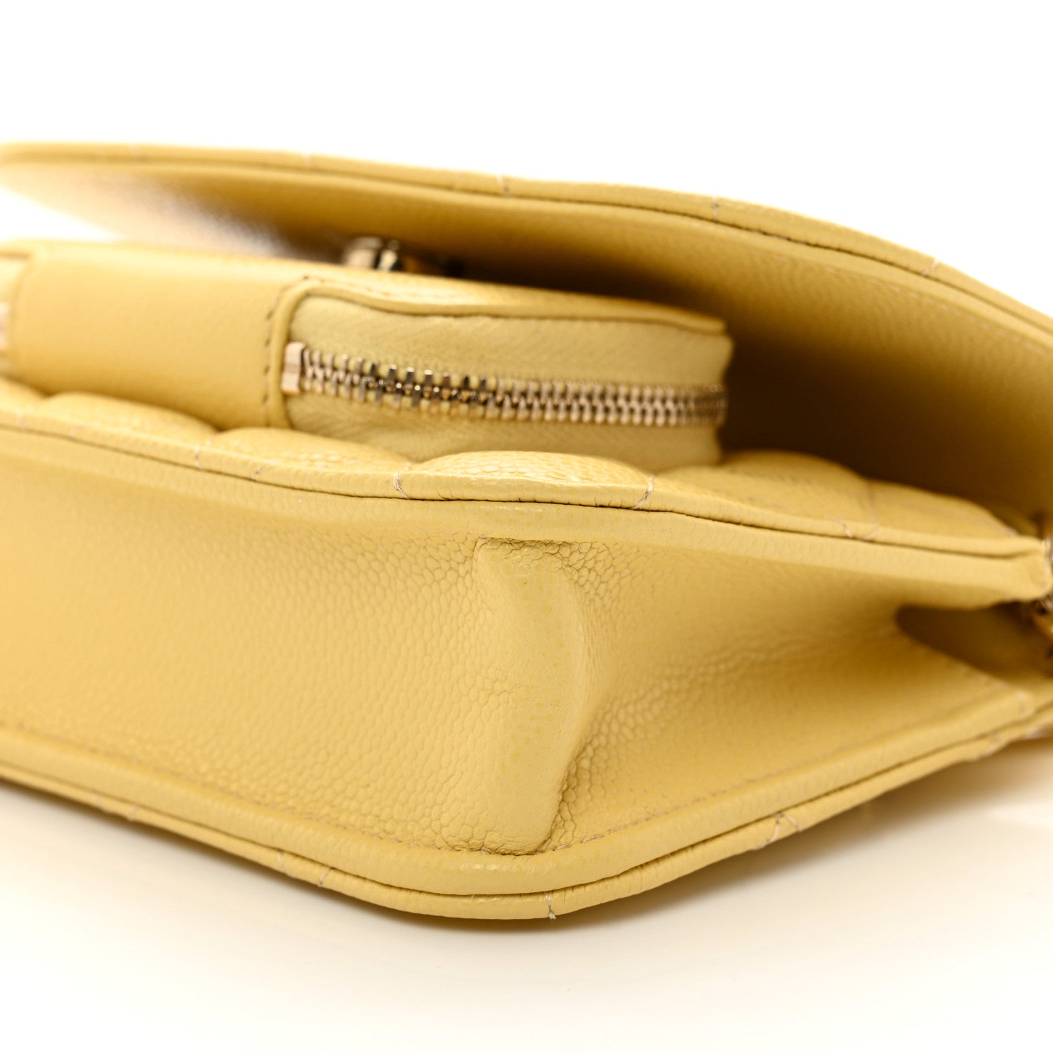 Chanel Caviar Quilted Business Affinity Clutch With Chain Flap Yellow 11 of 12