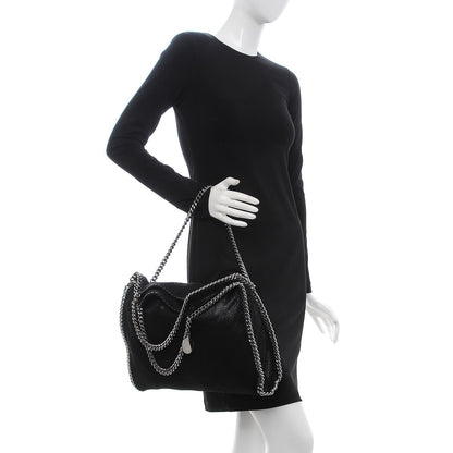Stella McCartney Shaggy Deer Falabella Fold Over Tote Black 3 of 8