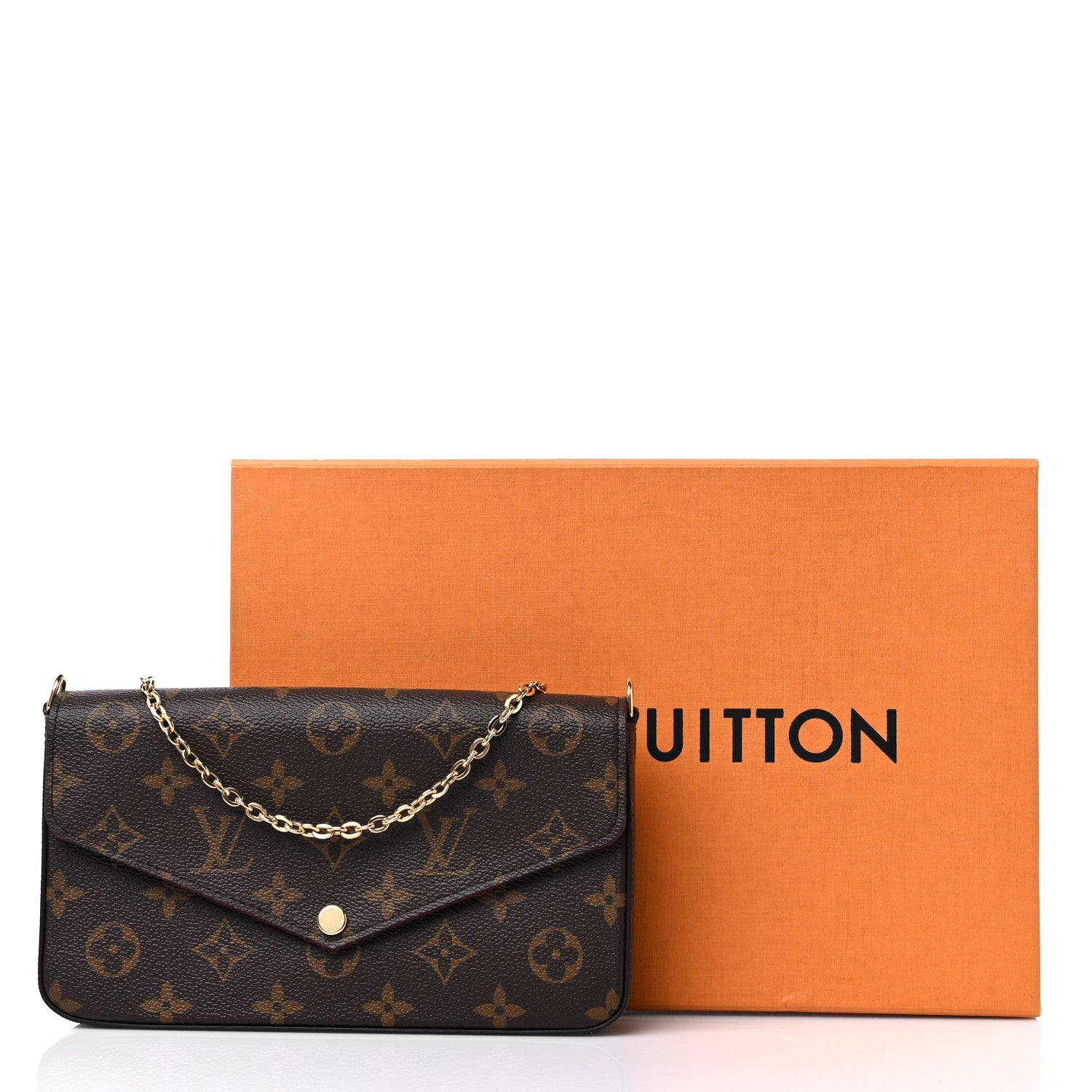 Louis Vuitton Monogram Pochette Felicie Chain Wallet Fuchsia 12 of 12