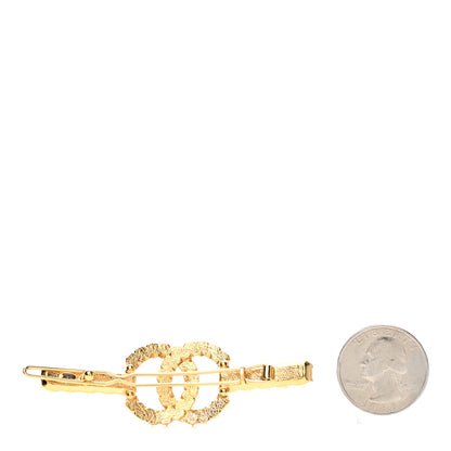 Chanel Crystal Over The Rainbow CC Hair Clip Barrette Gold Multicolor 2 of 4