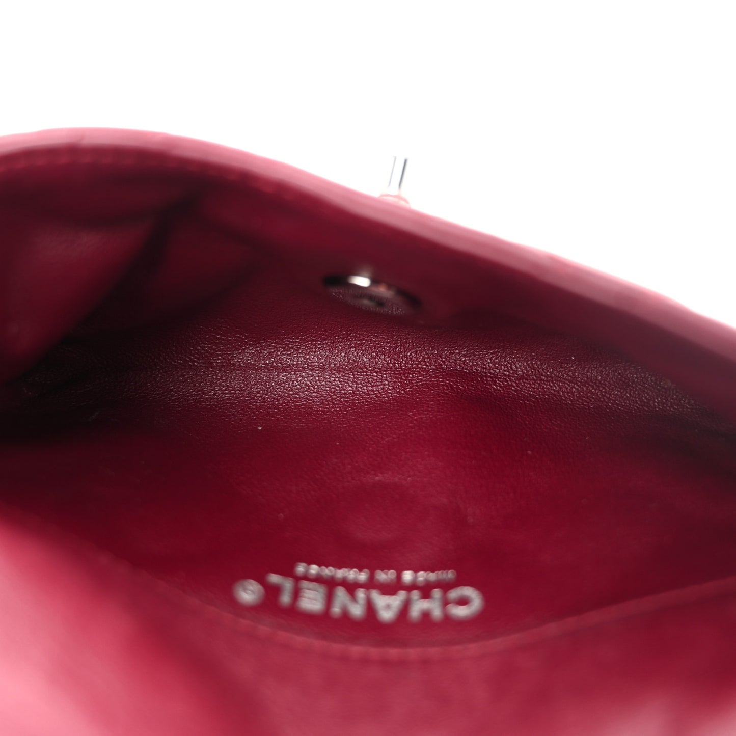 Lambskin Quilted Mini Mineral Nights Flap Crossbody Bag Dark Red