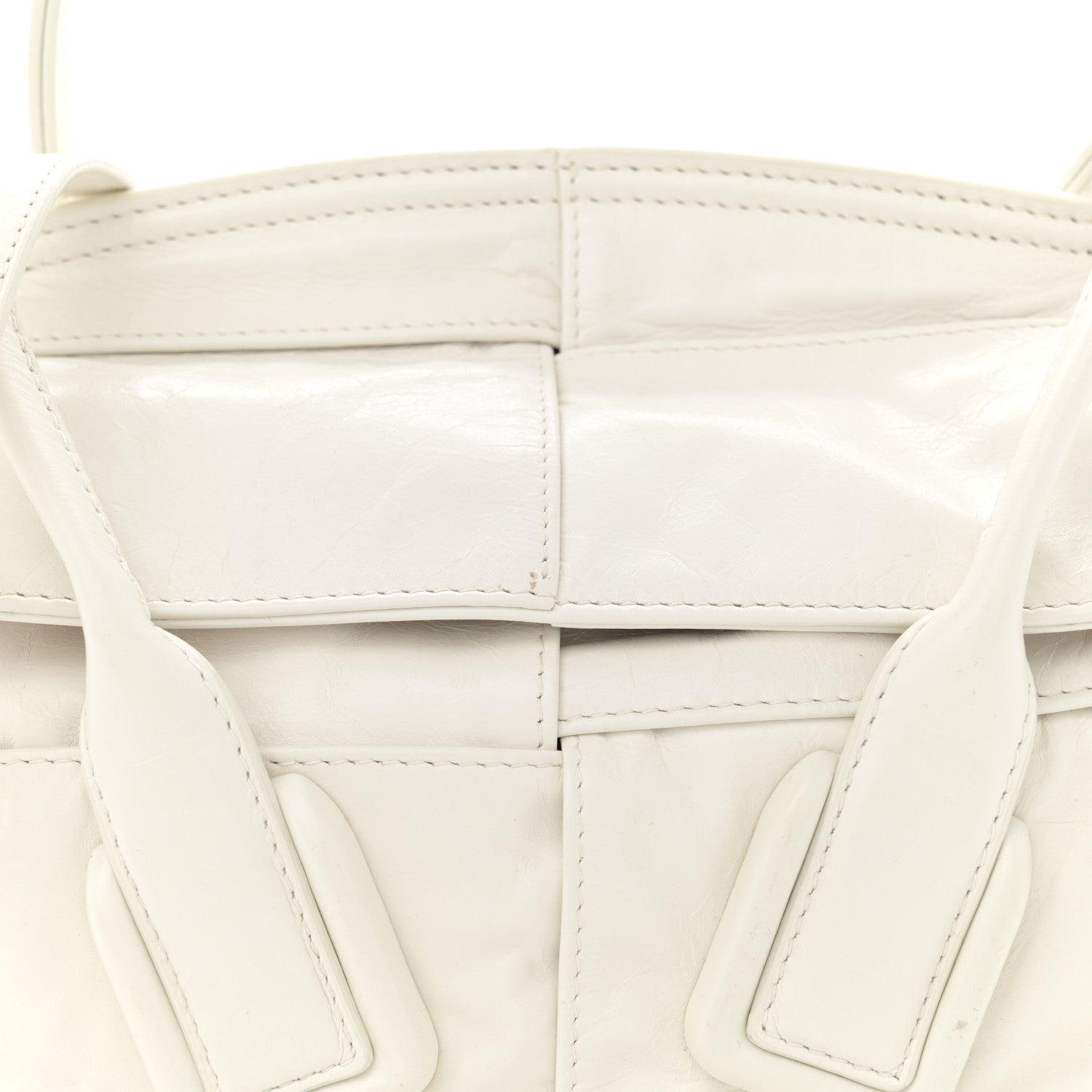 Bottega Veneta Paper Calfskin Maxi Intrecciato Mini Arco Slouch Plaster 8 of 14