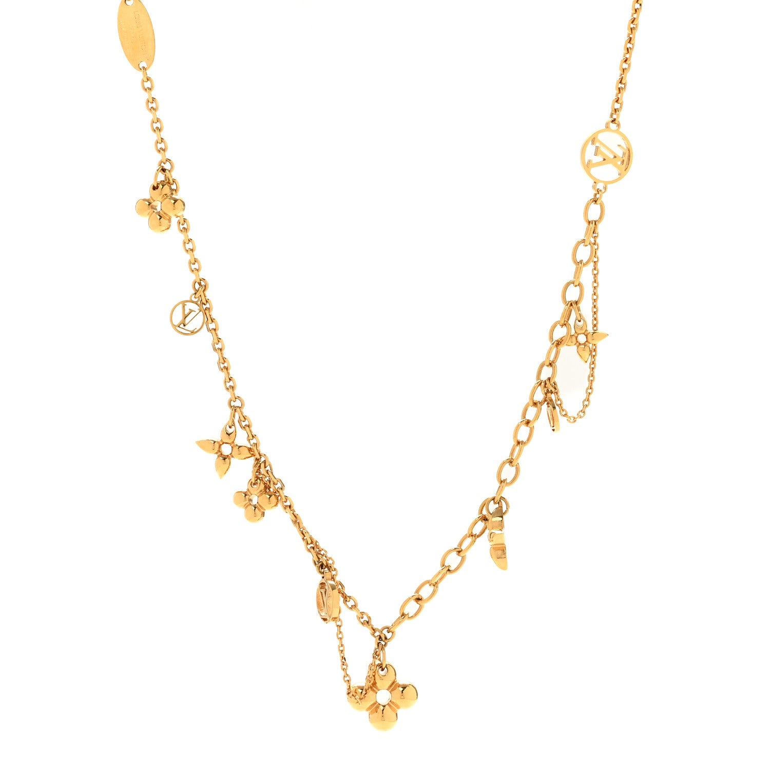 Louis Vuitton Metal Blooming Supple Necklace Gold 1 of 7