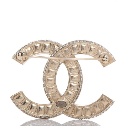 Chanel Baguette Crystal CC Brooch Gold 3 of 5